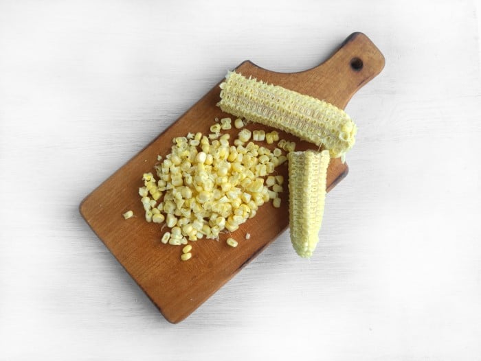 corn chowder - step one: husking corn 