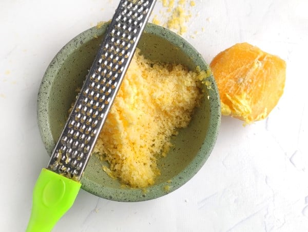 shaved ice recipe - shaved oranges in bowl