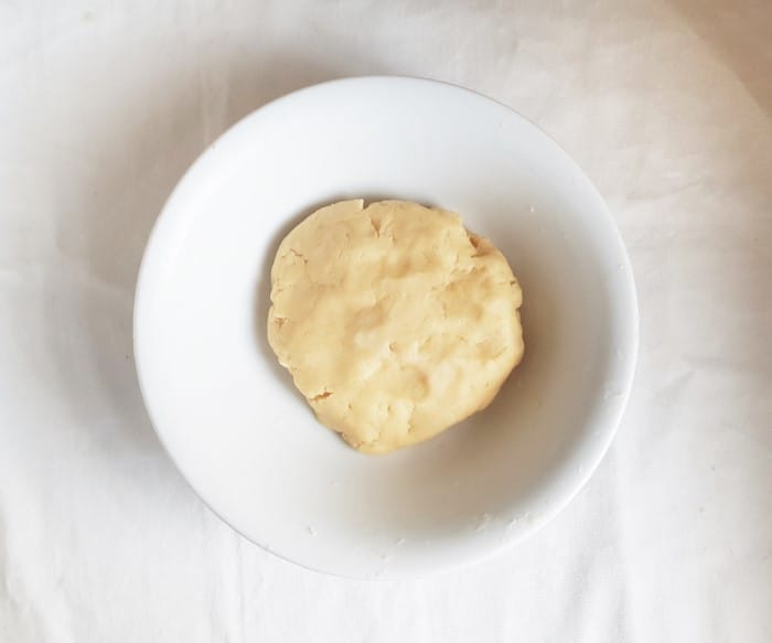 apple galette - dough in bowl