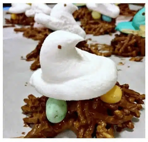 No-Bake Easter Bird’s Nest Cookies