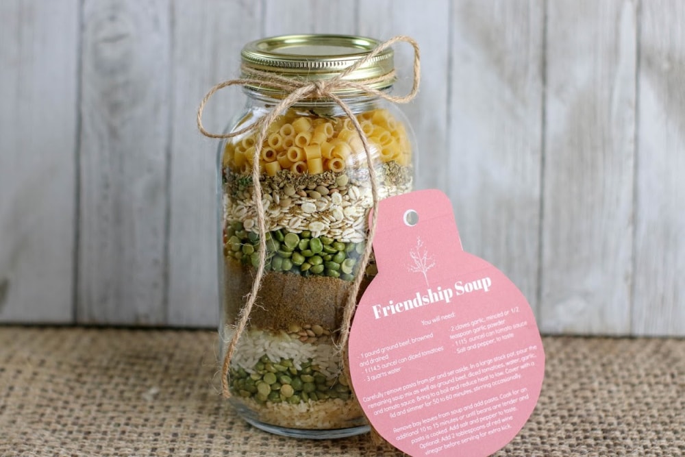 Friendship Soup in a Jar - A Christmas Gift in a Mason Jar