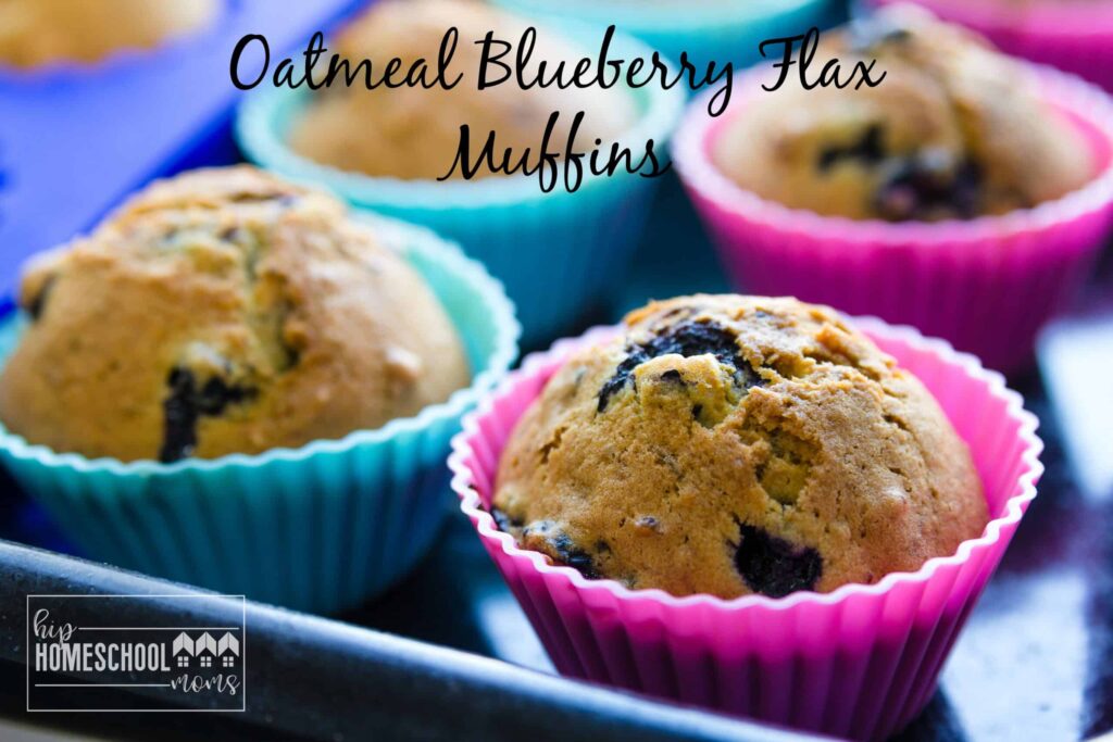 You'll enjoy this delicious recipe for oatmeal blueberry flax muffins! 