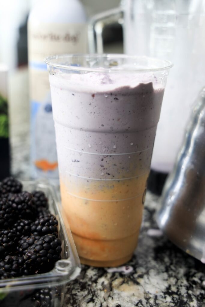 Starbucks Frappuccino recipe - blackberry mix in cup