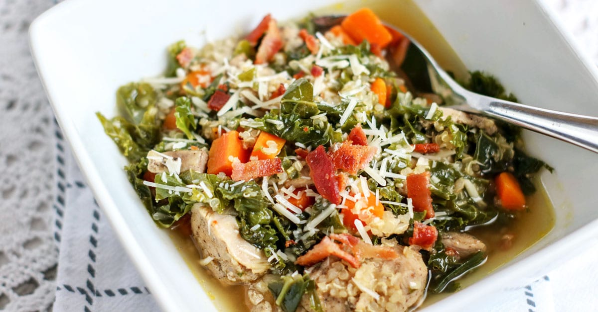 Hearty Chicken Kale Quinoa Soup