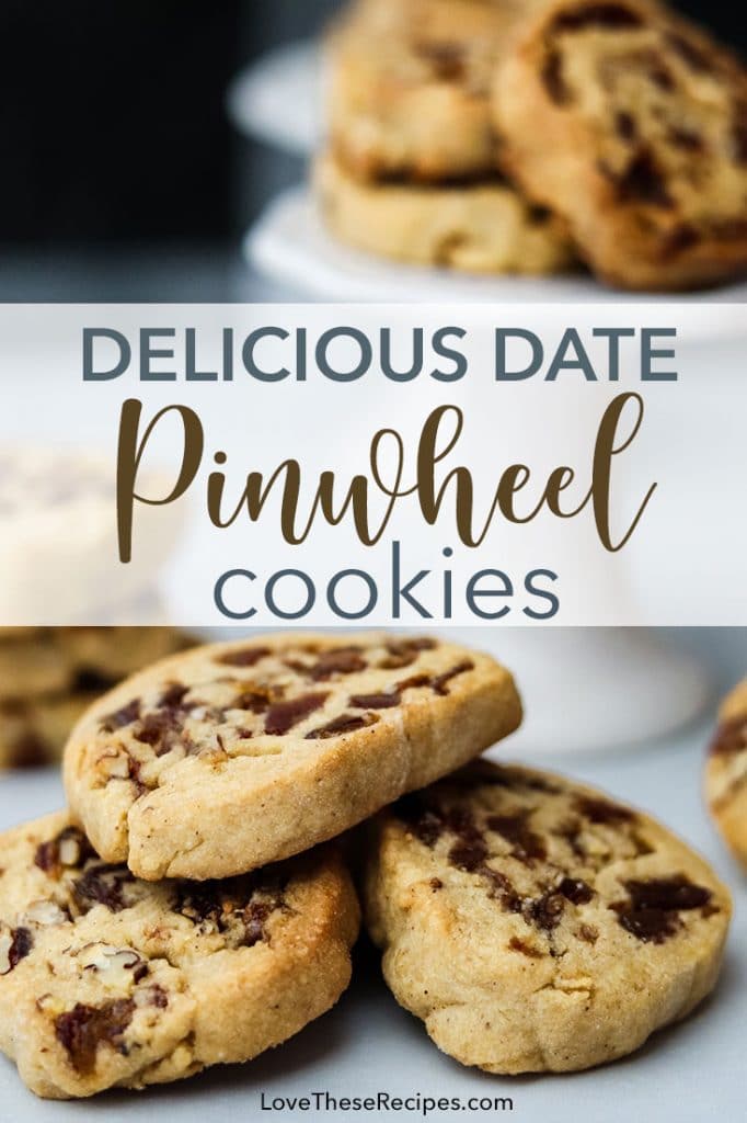date pinwheel cookies close up