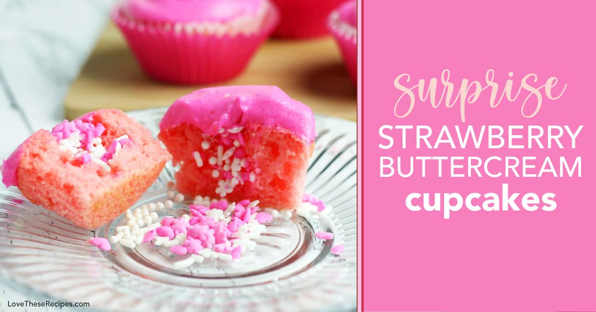 pink cupcakes with sprinkles inside