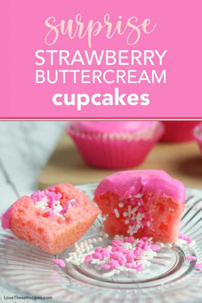 strawberry surprise cupcakes