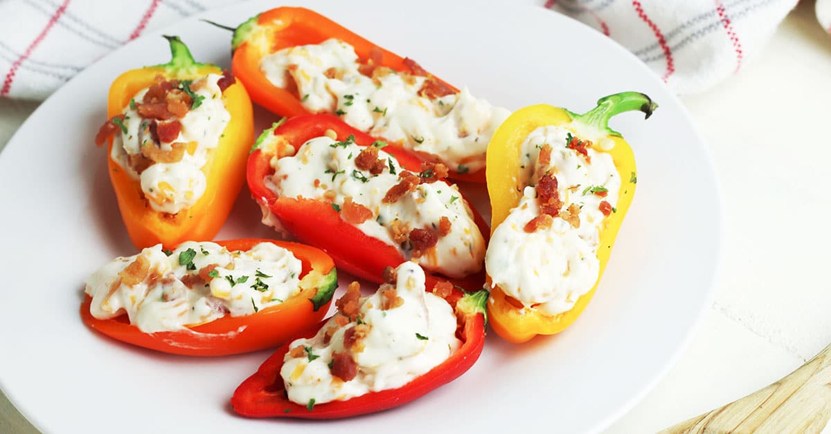 Easy Bacon Stuffed Mini Peppers