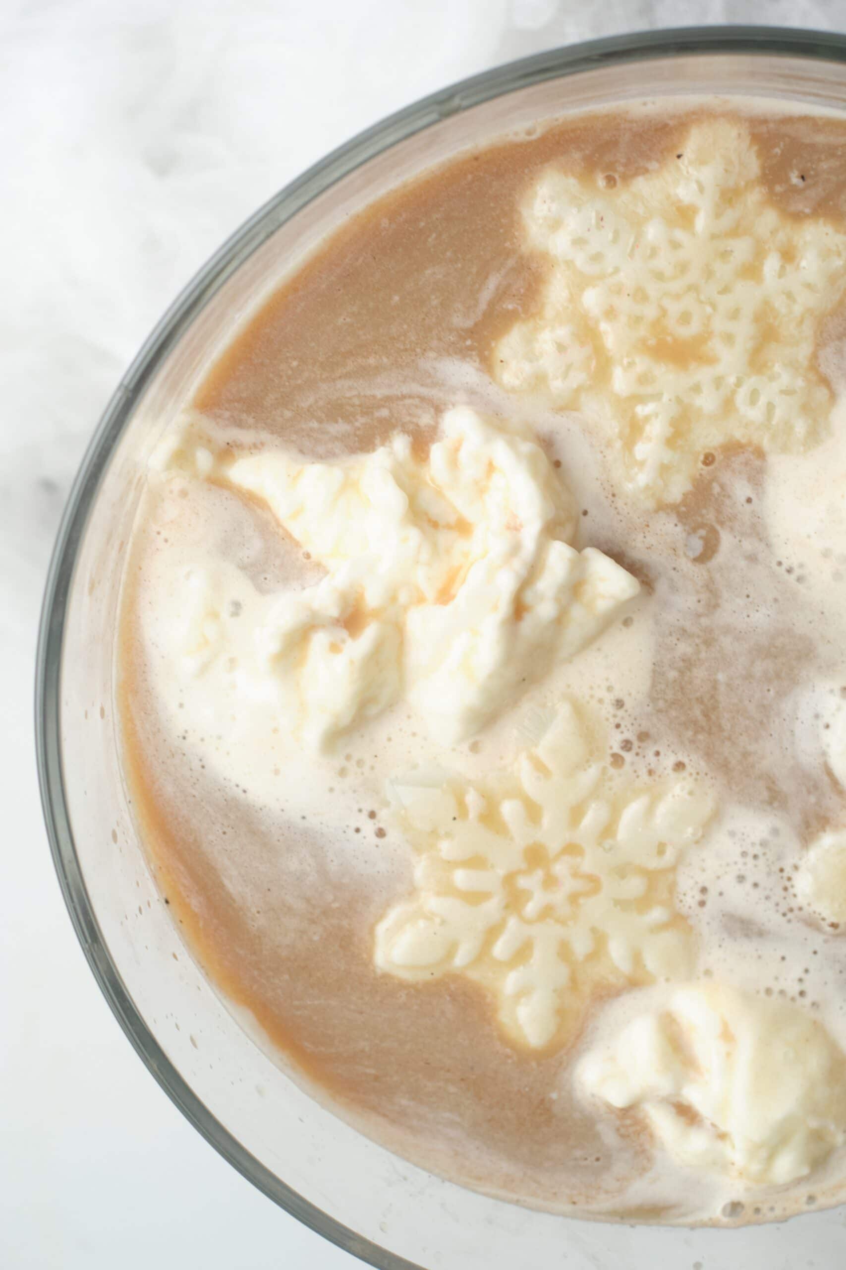 Delicious Decadent Milk Snowflake Coffee Punch