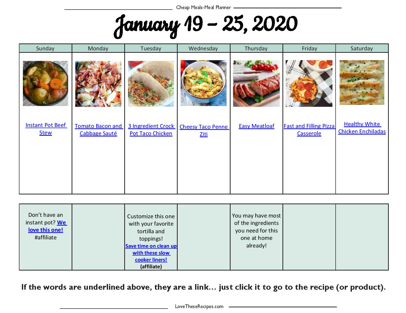 Discounted meal plans