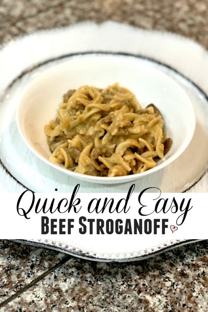 Finished Quick and Easy Beef Stroganoff