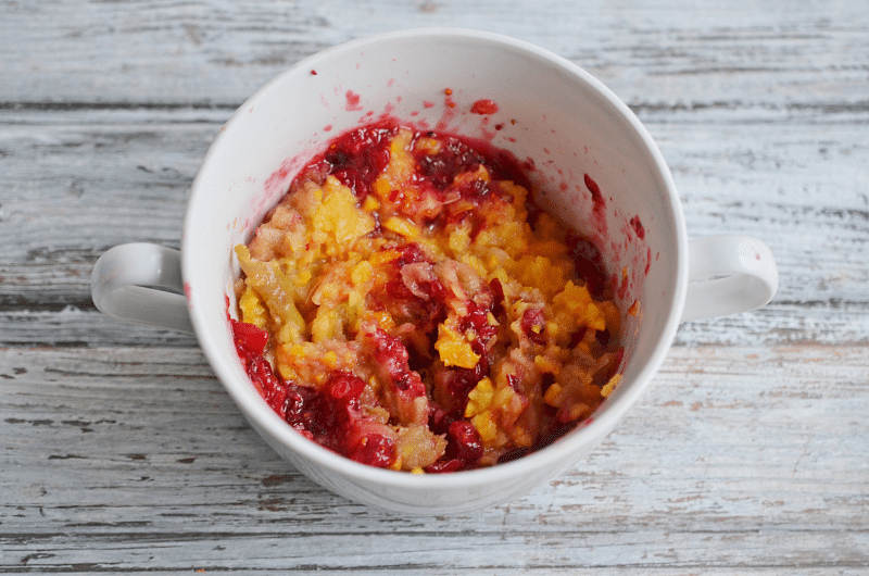 cranberry relish recipe - all mixed together