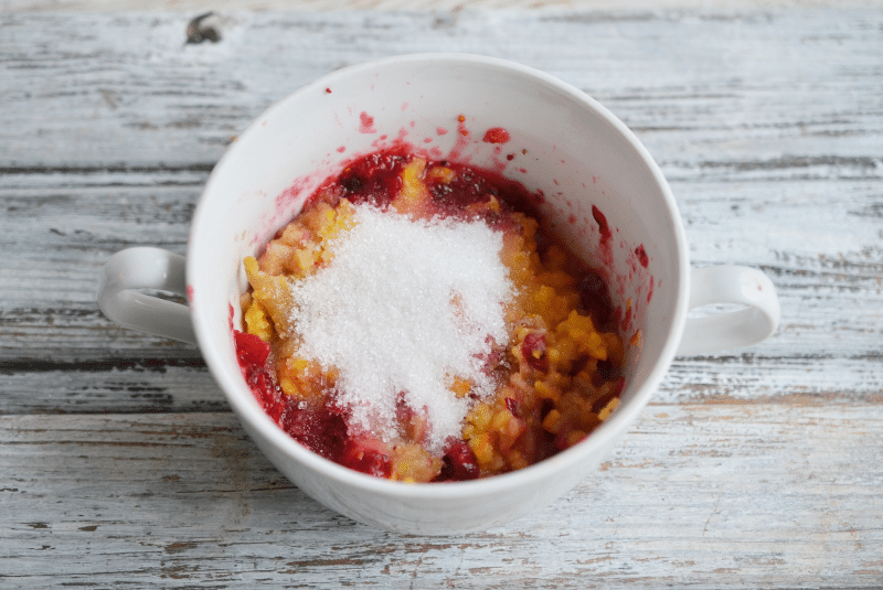 cranberry relish recipe - sugar added