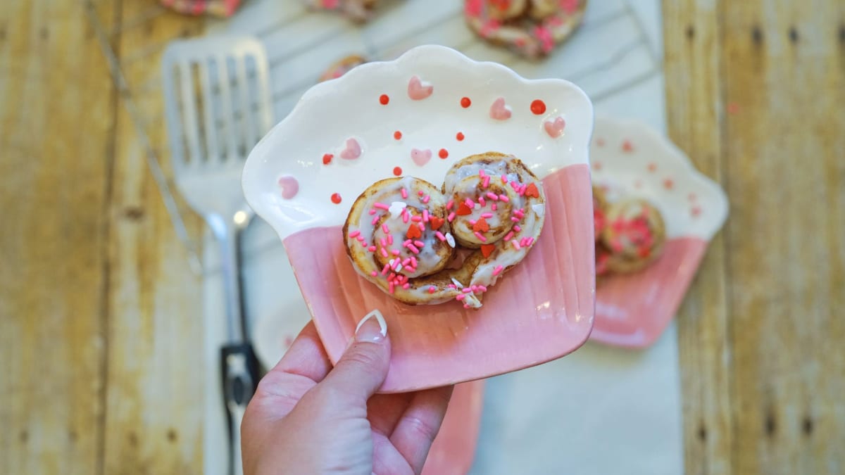 Heart Shaped Cinnamon Rolls for Valentine’s Day