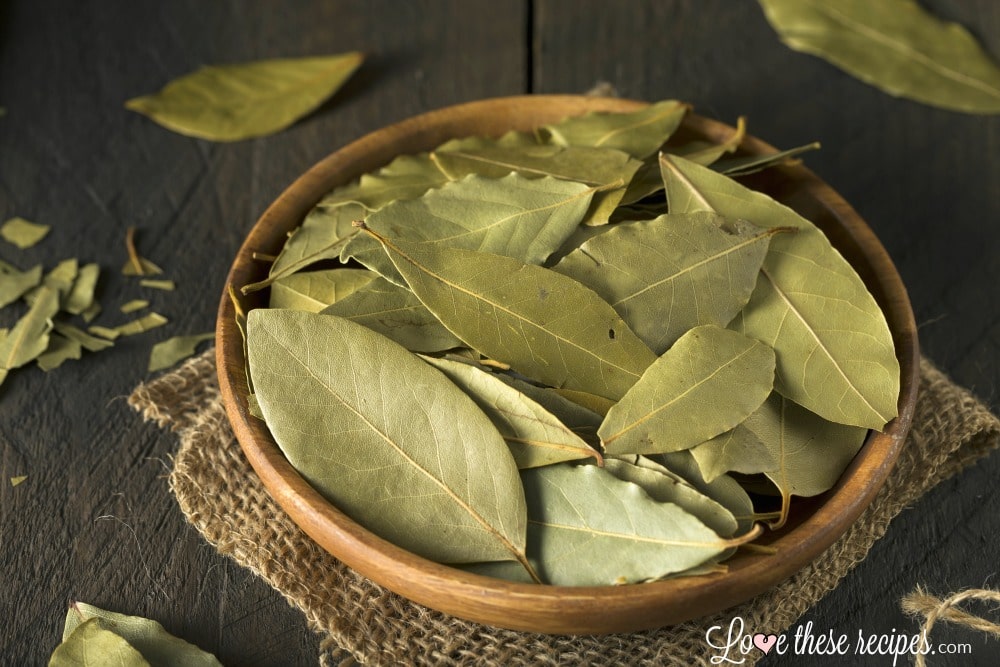 bay leaves in a bowl