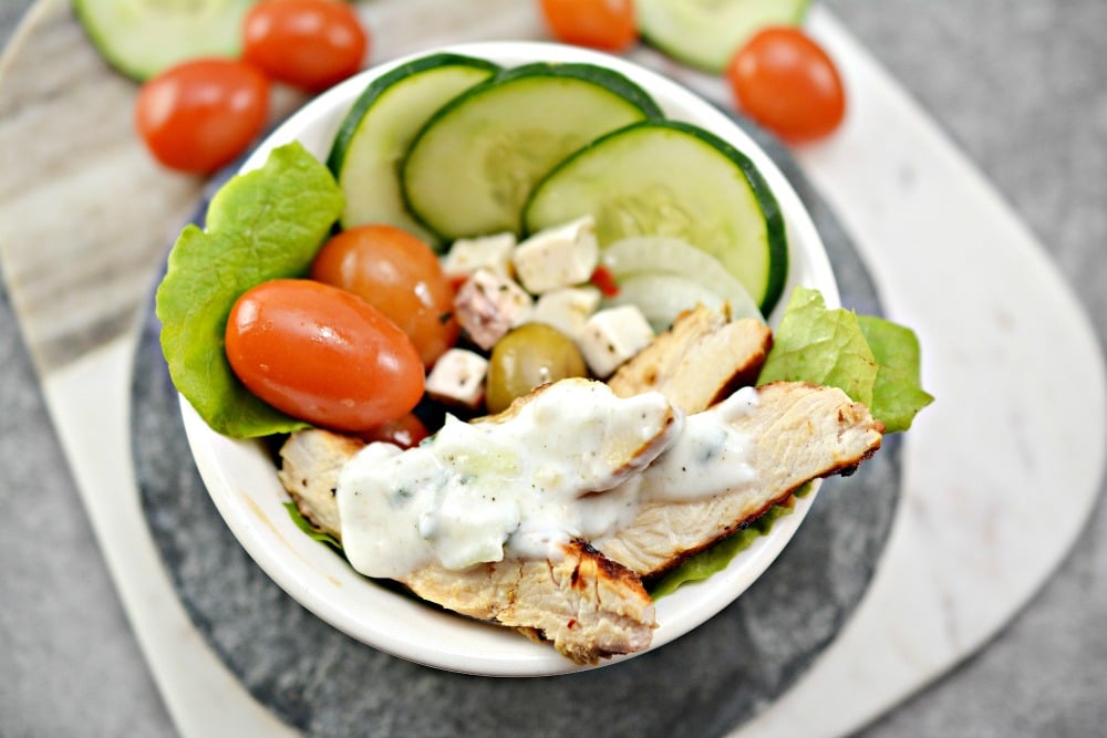 Low Carb Greek Chicken Bowl (The Perfect Summer Meal)