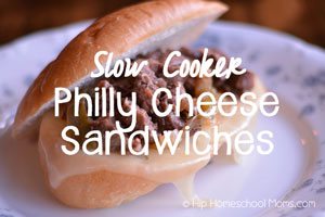 Slow Cooker Philly Cheese Sandwiches