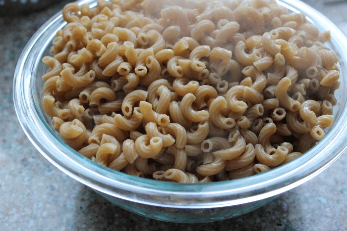 cooked noodles in a bowl